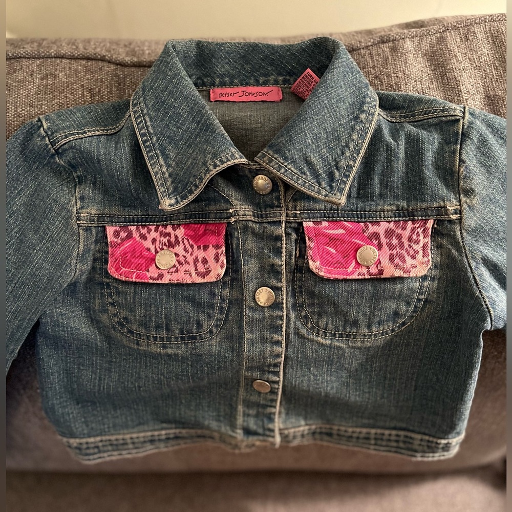 Betsey Johnson jean jacket size 5 Girls vintage